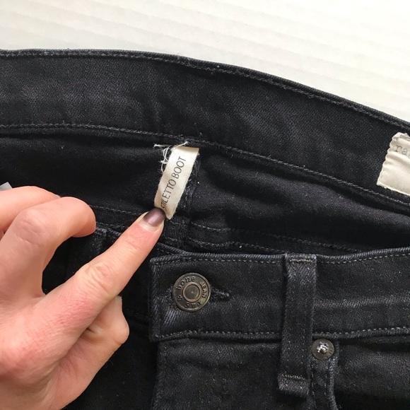 Rag and Bone Stiletto Boot cut black jeans 28 - Picture 7 of 16